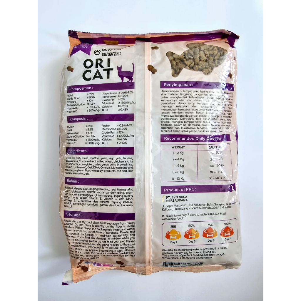 ORI CAT FOOD 4KG - Makanan Kucing Premium MURAH