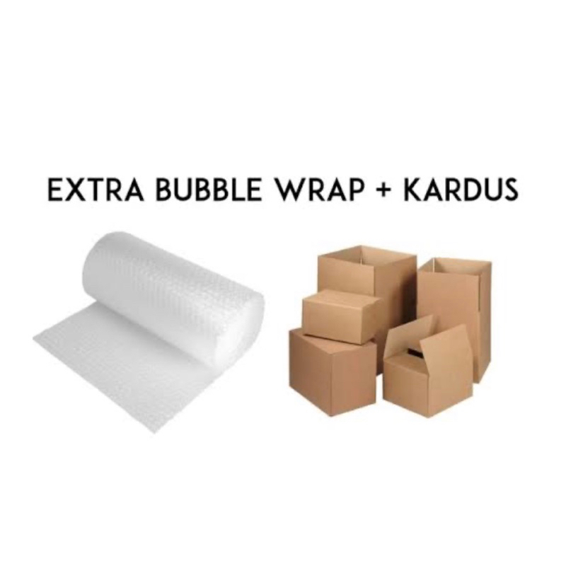 

Packing Tambahan Bubble + Kardus Barang Besar