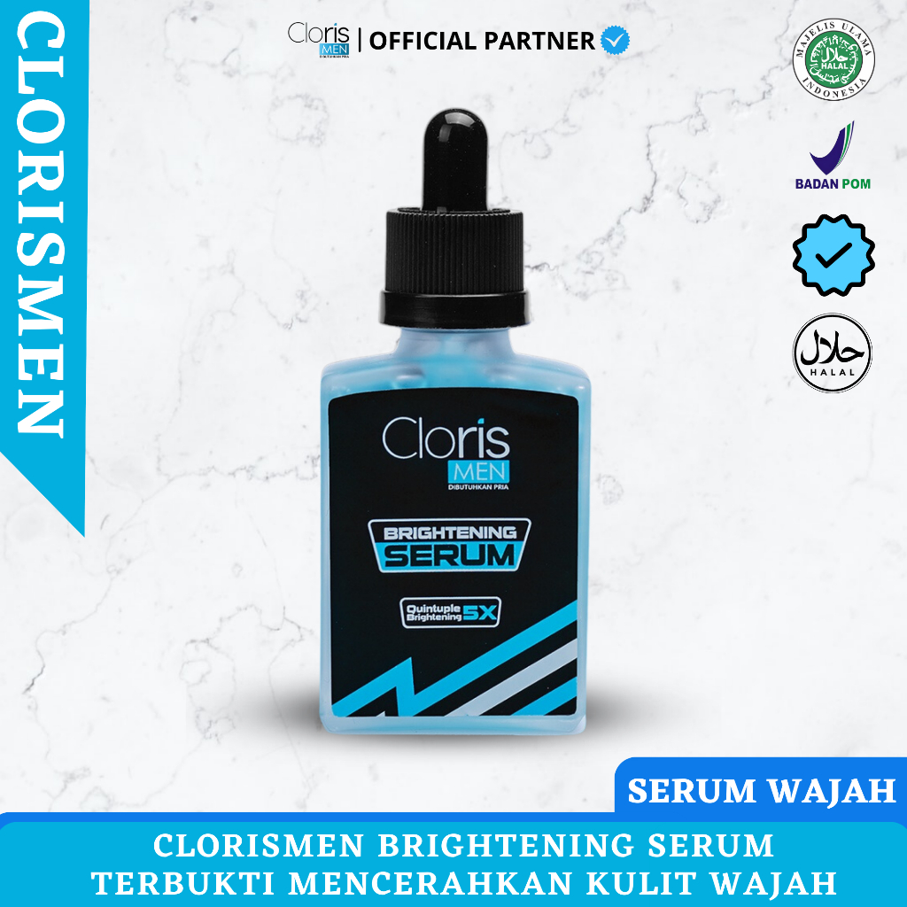 [ Agen Resmi ] Clorismen Brightening Serum - Serum Wajah Pria Untuk Mencerahkan &amp; Memudarkan Bekas Jerawat Yang Menghitam