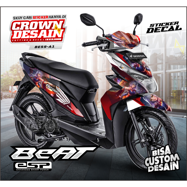 STICKER KAGURA / STIKER DECAL BEAT ESP MOTIF KAGURA MOBILE LEGEND / STRIPING BEAT ESP KODE BE