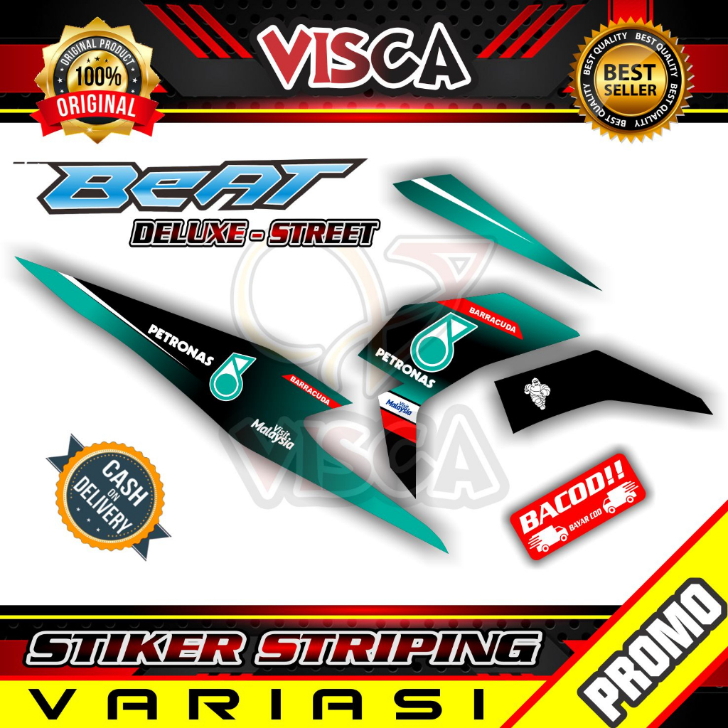 Stiker Striping Beat 2020 - Stiker Striping Beat 2021 - Stiker Striping Beat 2022 Variasi Petronas
