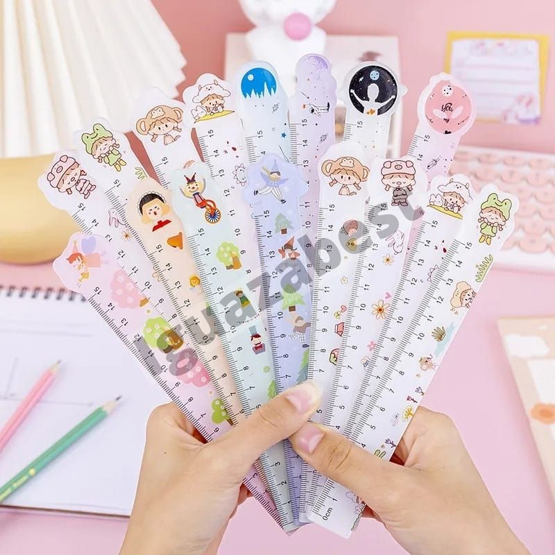 Penggaris Karakter Lucu 15cm Penggaris 15cm Dengan Banyak Motif Lucu