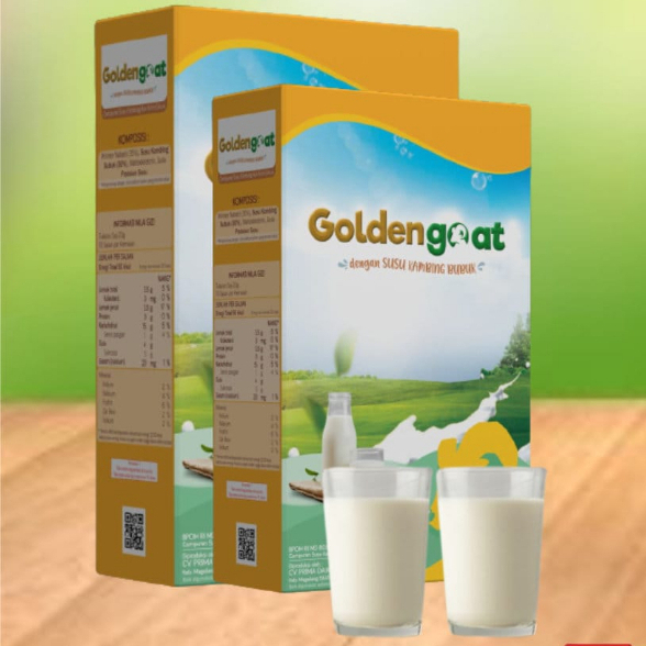 GoldenGoat Susu Kambing Etawa Asli, Harga Murah dan Berkualitas,1 box isi 200gram asli 100%