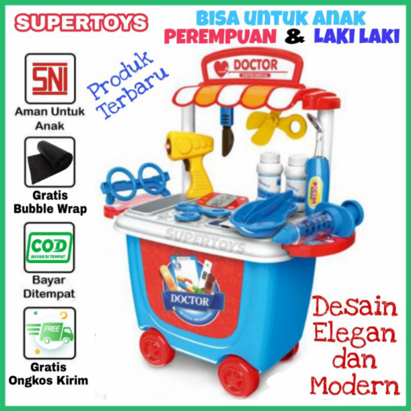 

Doctor Trolley Pretend Mainan Murah Set Play Promo Anak Dokteran Dokter