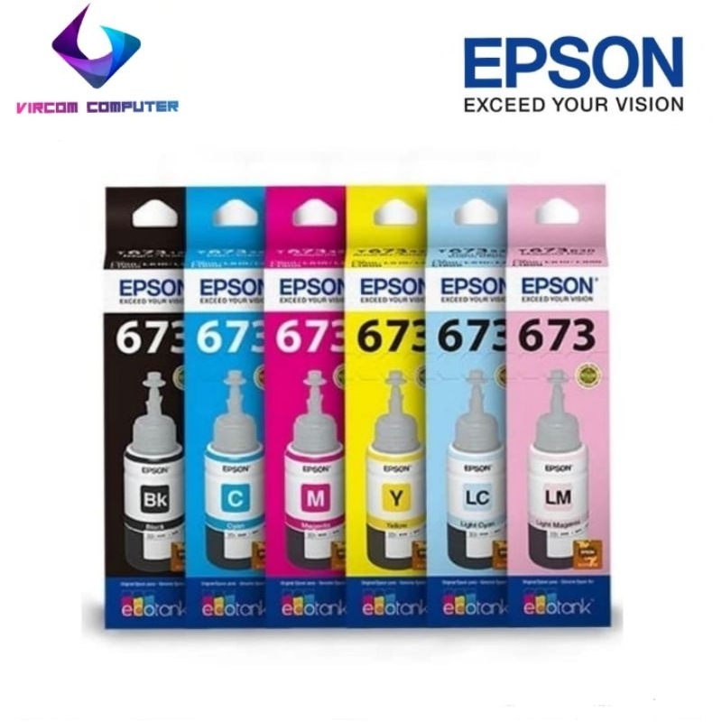 Tinta Epson T673 Original  | Tinta Epson 673 Original Tinta Printer Epson L800 L850 L1800