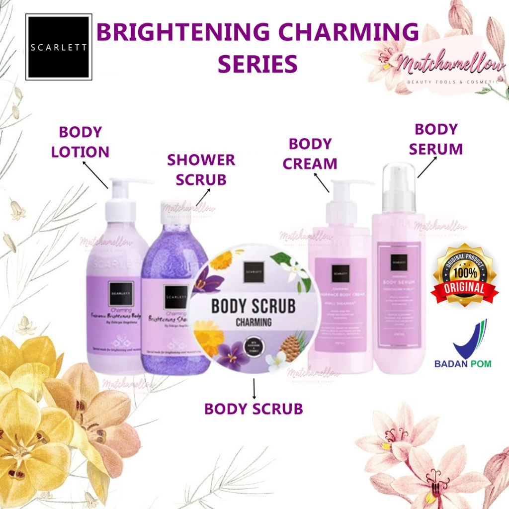 ❄️MATCHA❄️SCARLETT WHITENING CHARMING SERIES - CHARMING BODY CARE BPOM ORIGINAL