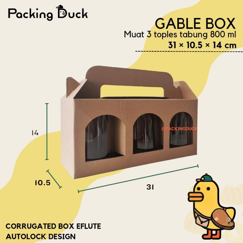 

(MIN ORDER 10 PCS) GABLE BOX 31x10.5x14 / BOX TOPLES TABUNG / BKX HAMPERS SOUVENIR