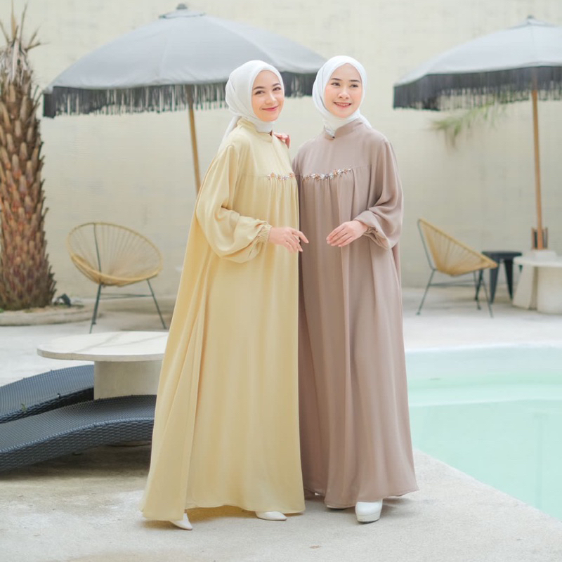 SYAQUILA DRESS Turki Abaya Remaja Untuk Lebaran Bahan Arabian Premium
