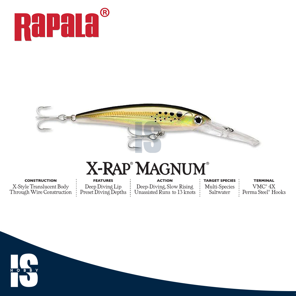 Lure Umpan Minnow Rapala X-Rap Magnum 16cm XRMAG30