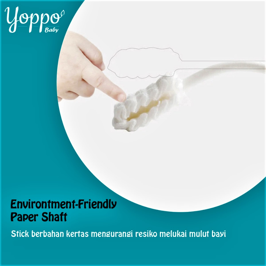 Yoppo Baby - Pembersih Mulut Bayi  / Pembersih Lidah Bayi / Baby Oral Cleaner 30pcs