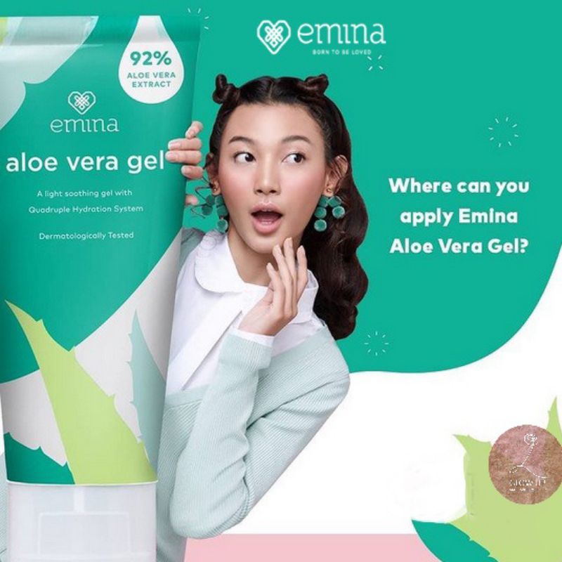 Skincare BPOM EMINA ori Aloe Vera Series Gel & Face Mist 60 ml