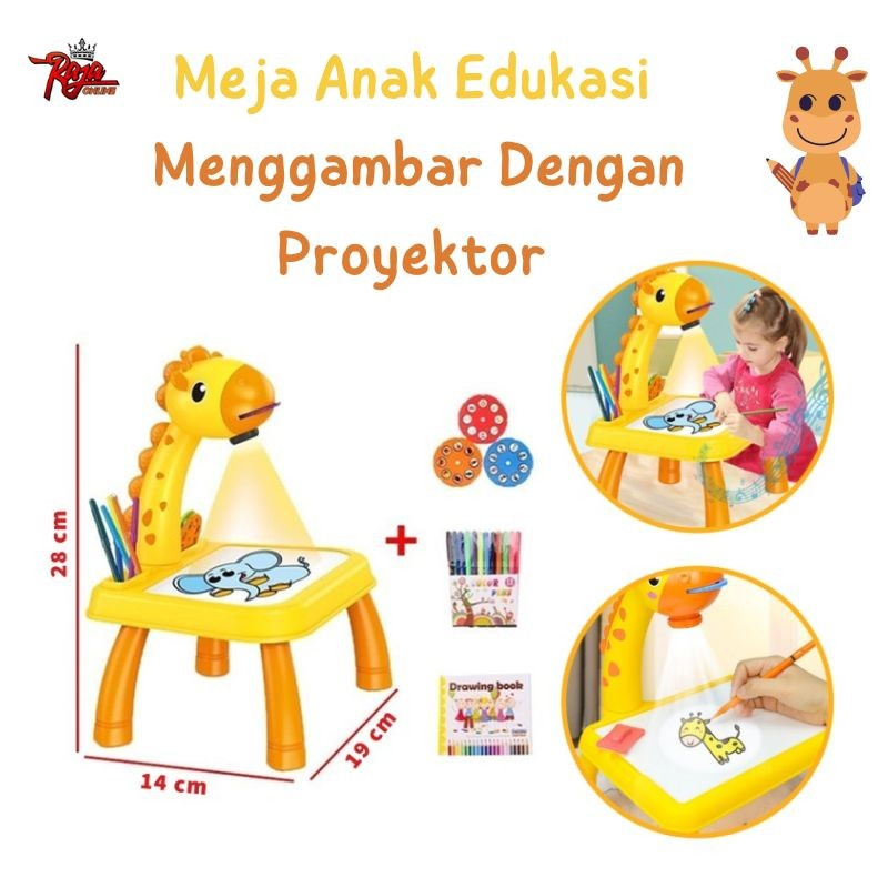 JRP - Meja Belajar Gambar Meja Edukasi Anak Proyektor Mainan