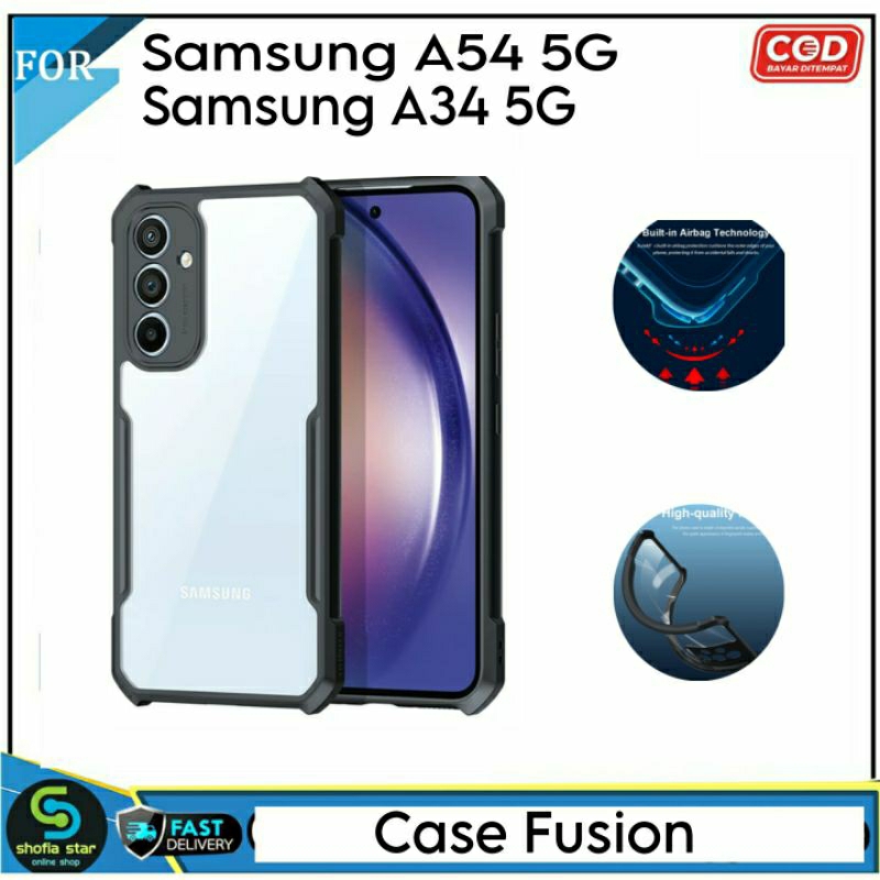 Case Samsung A54 5G A34 5G A24 4G Soft Case Fusion Shockproof Transparan Casing