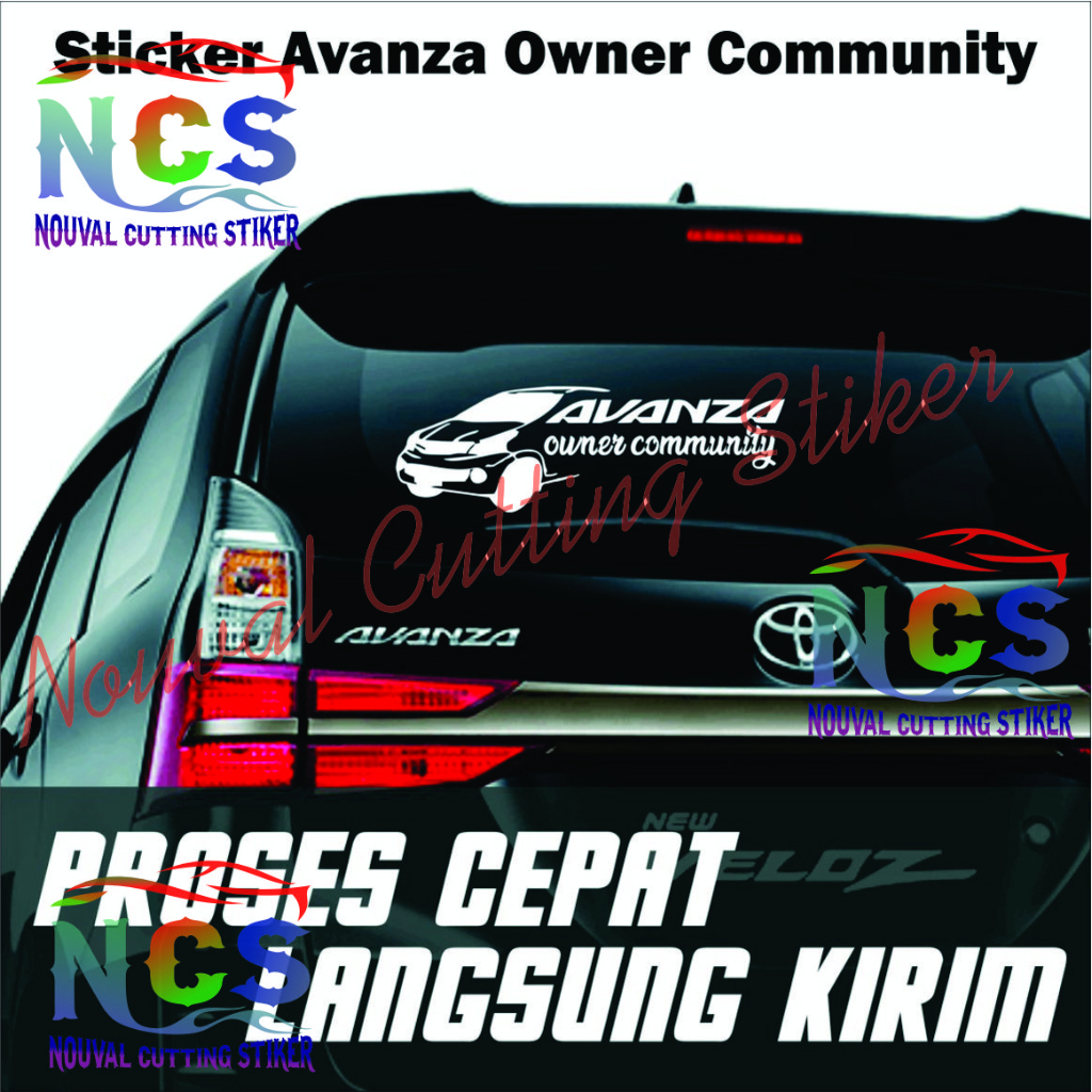 CUTTING STIKER KACA MOBIL BELAKANG AVANZA CUNNER COMMUNITY
