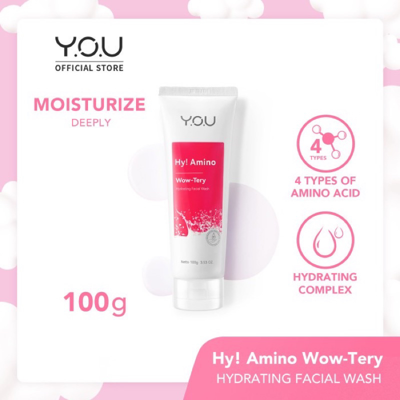BISA COD - YOU Hy! Amino Facial Wash | Pencuci Muka Y.O.U