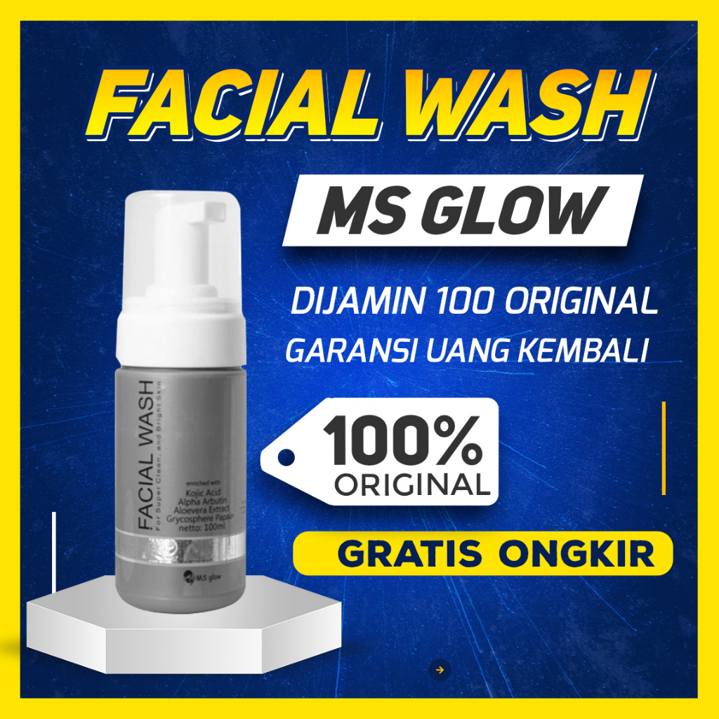 Facial Wash MS Glow Original / Facial Wash Ms Glow Whitening Acne Luminous Ultimate / Facial Foam Ms Glow / Sabun Muka Ms Glow