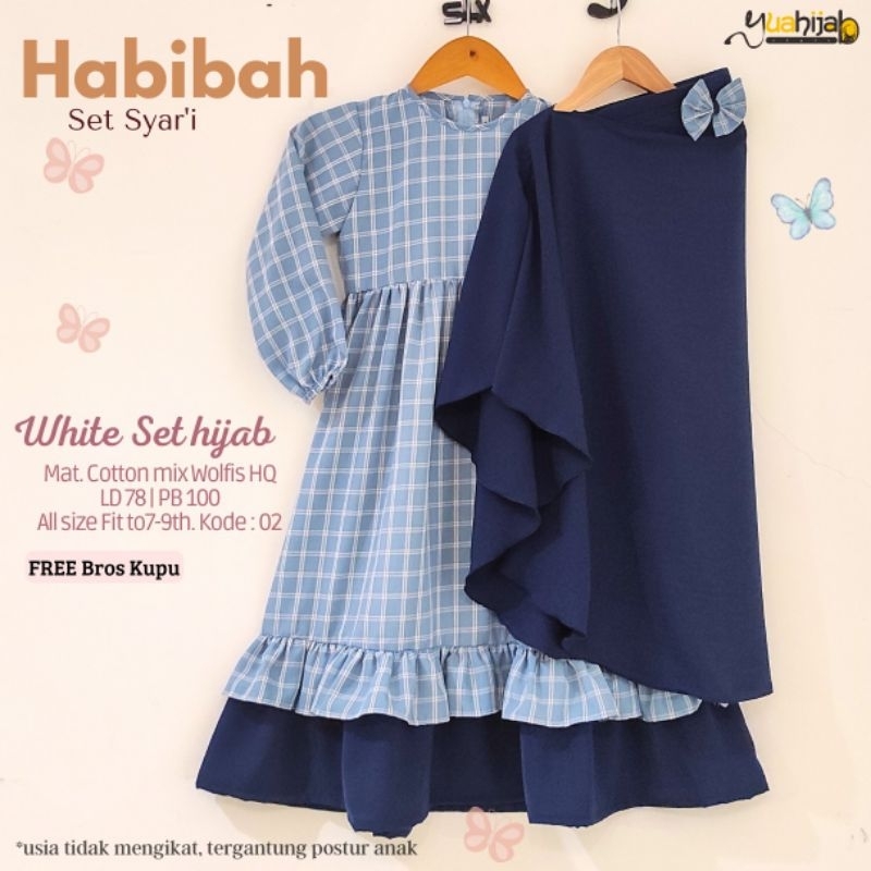 habibah gamis anak cantik bahan premium sangat nyaman dipakai disegala acara