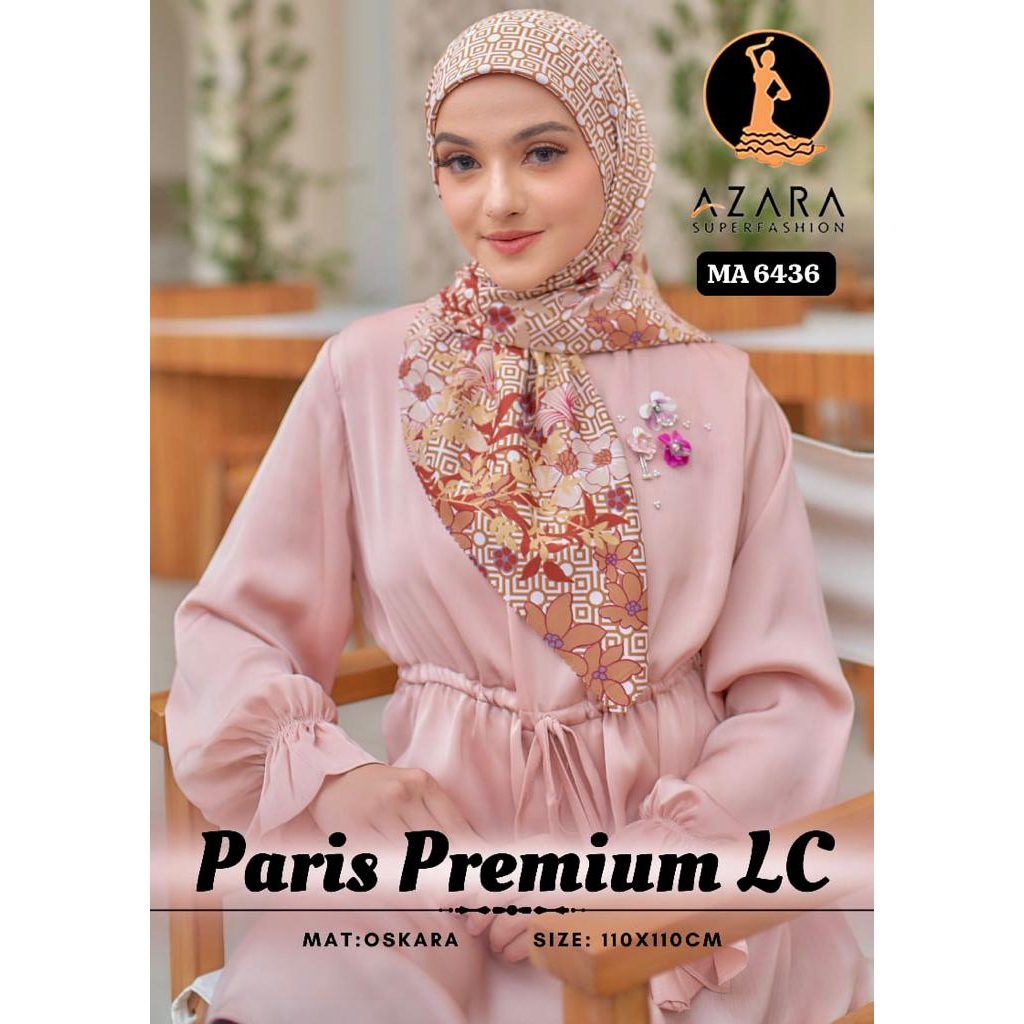 MOTIF TERBARU Azara Hijab Segi Empat Paris Premium Lasercut