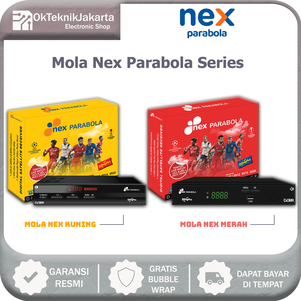 Receiver Parabola Nex Parabola Merah Liga Champions 2019 Hybrid KuBand