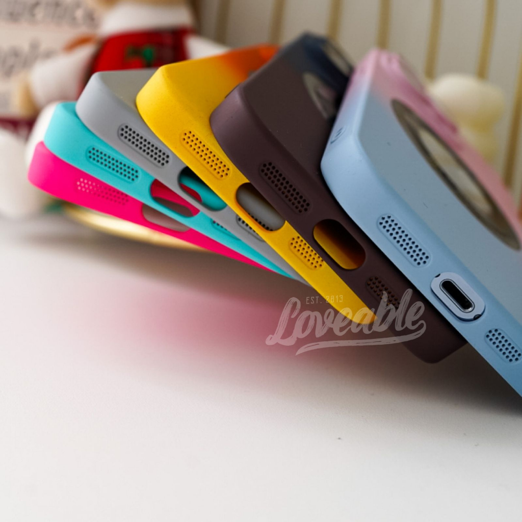 Ombre magsafe gradient with glass hole case iPhone for 11 12 13 promax (no mini)