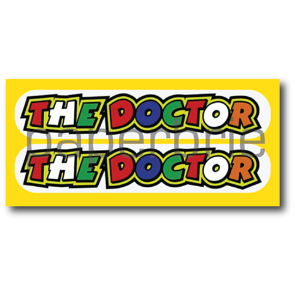 STIKER PACK ROSSI 14cm x 6.5cm sticker valentino rossi vr46 stiker vr46 the doctor thedoctor stiker motor