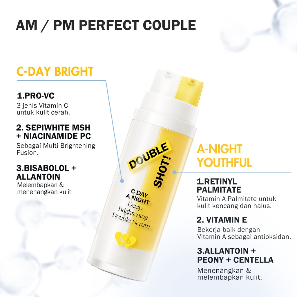 READY STOCK | BARENBLISS DOUBLE SHOT C DAY A NIGHT DEEP BRIGHTENING DOUBLE SERUM