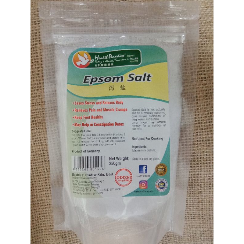 

Health Paradise Organic Epsom Salt 250gr