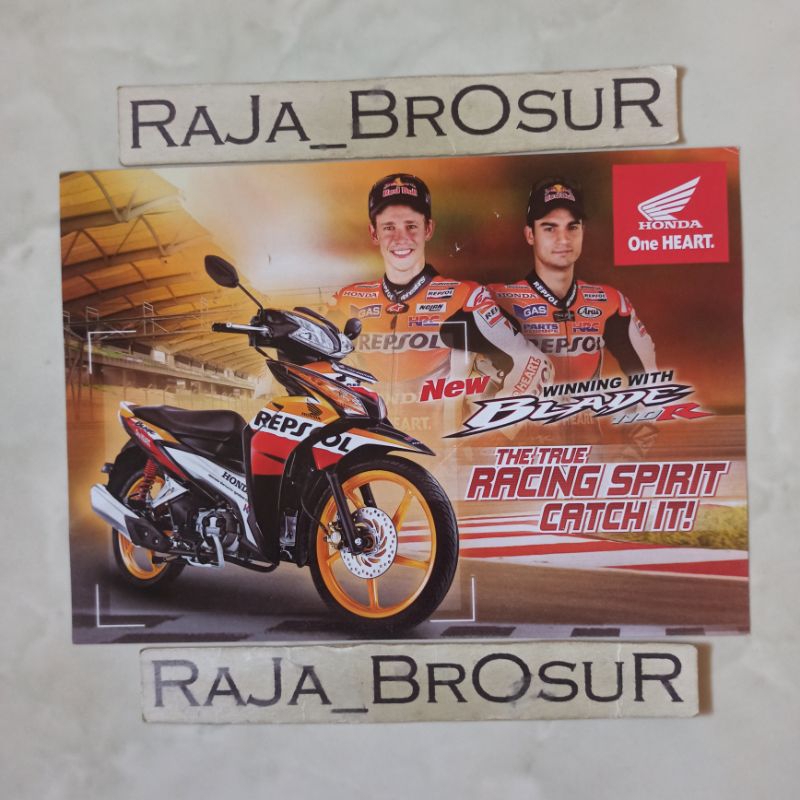 Poster brosur katalog flyer mini Honda New Blade 110R/Blade 110 R 2011 Casey Stoner/Dani Pedrosa