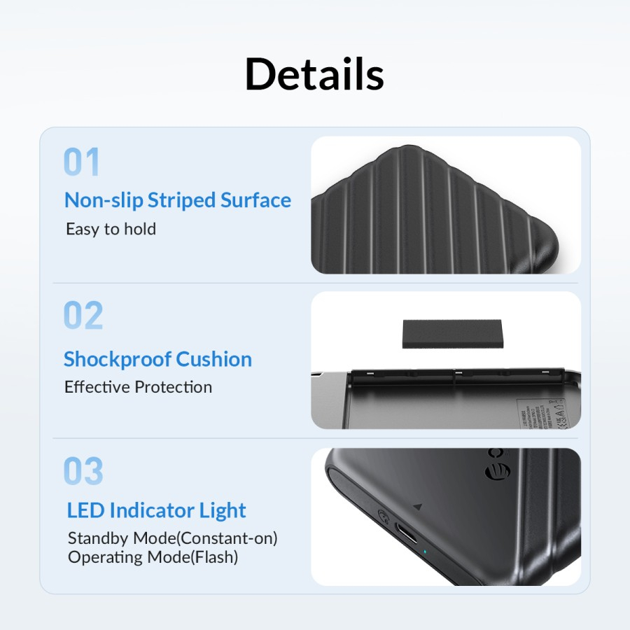 Casing Hardisk 3.0 Orico 25PW1-U3 Type- C Enclosure 2.5&quot; SATA Black