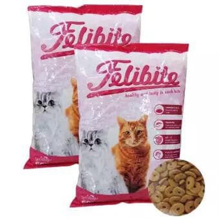 Felibite 1Kg Bentuk Donut / Ikan Makanan Kucing Kering Dry Food