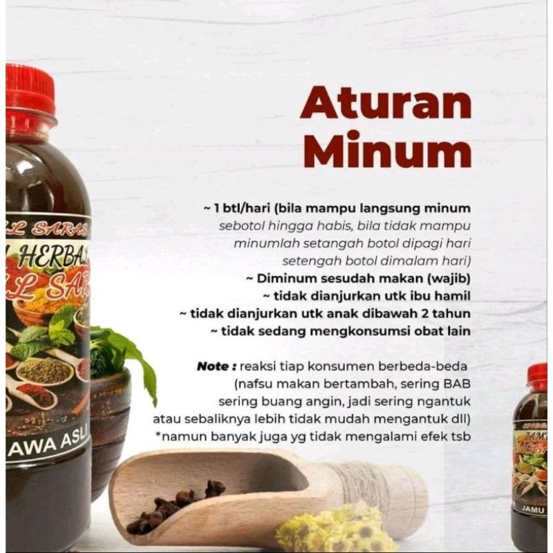 jamu herbal Enggal saras pegelinu untuk uarat kaku