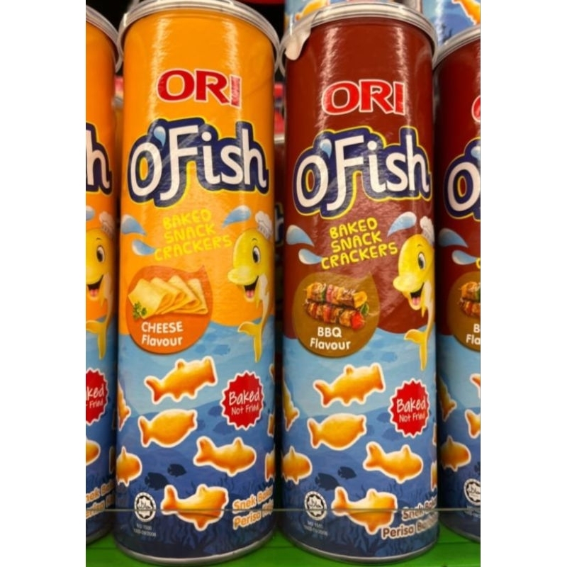 

Ori O'Fish Baked Snack Crackers Chesee & Bbq Flavour 70gr Import Malaysia