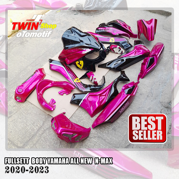 FULL SETT BODY PREDATOR NMAX 2020-2023, BODY PREDATOR ALL NEW NMAX PINK FERRARI