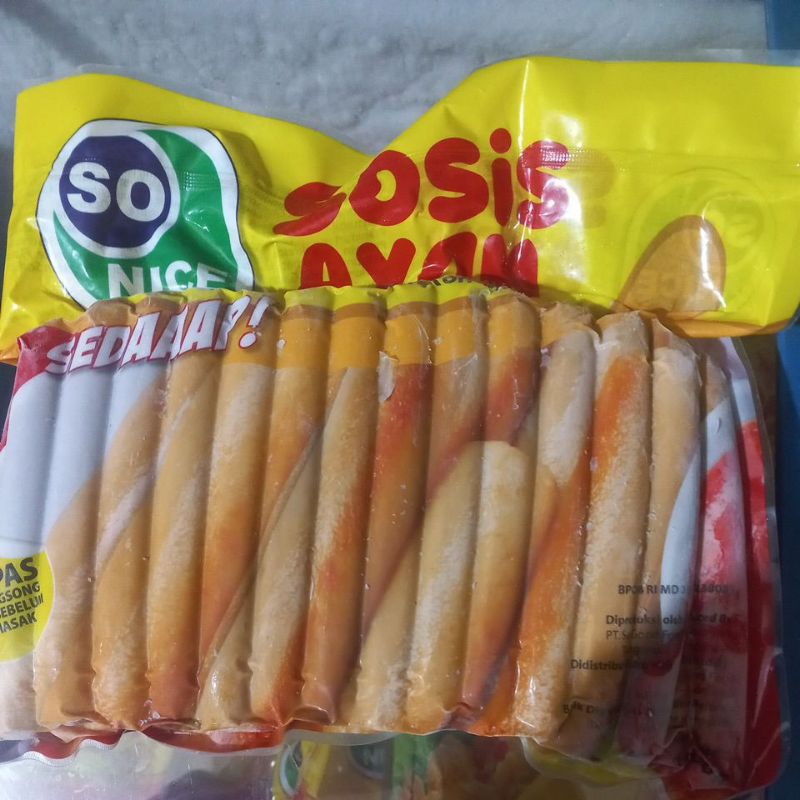 

sosis so nice ayam 500gr, 750gr dan 1kg