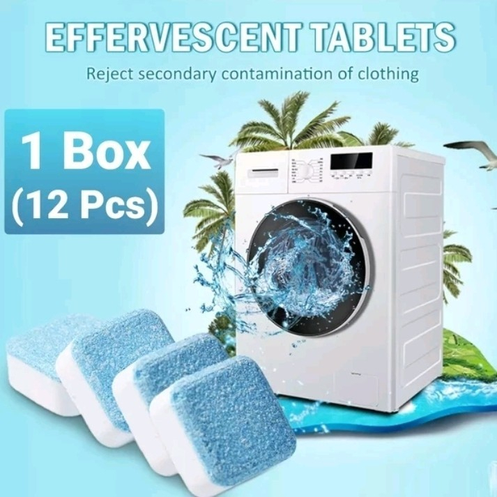 Tablet Pembersih Mesin Cuci Sabun Penghilang Bau Anti Bakteri Deep Cleaning Washing Machine [PADMA]