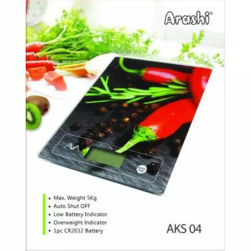 Timbangan Dapur Digital AKS 04 Arashi 5 KG / Kitchen Scale Arashi AKS 04 / timbangan kue timbangan d