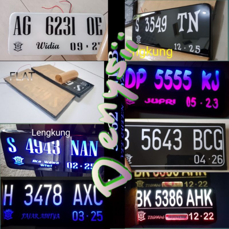 Plat nomor motor akrilik / licensi plat acrylic  / plat nomor akrilik / plat variasi motor nyala fok