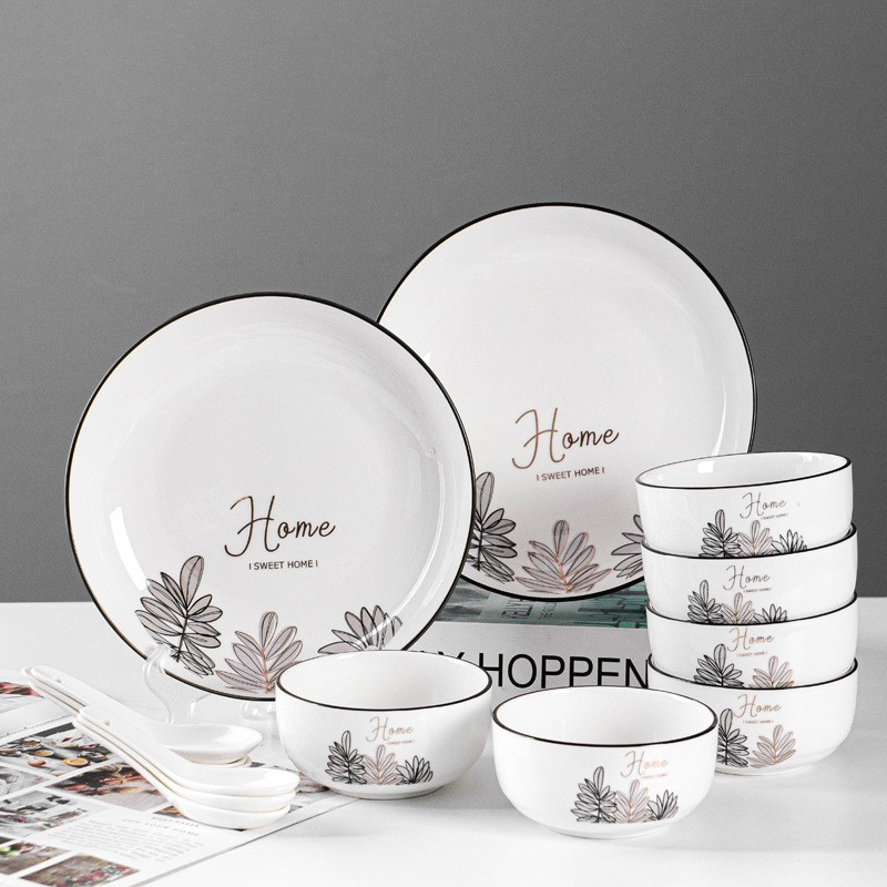 Ceramic Tableware Set / Piring Mangkok Sendok Keramik Hampers Kado