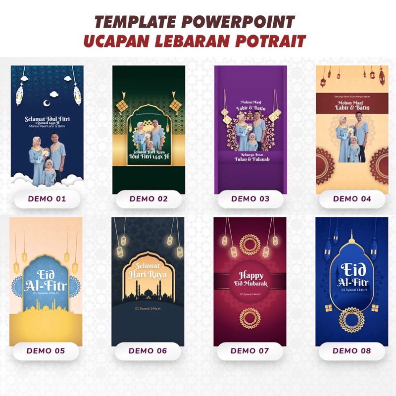Template Video Ucapan Idul fitri format PPT