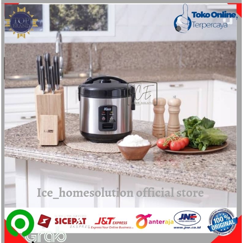 Kris 1 Ltr Deluxe Rice Cooker - Silver/rice cooker kris/rice cooker/rice/cooker