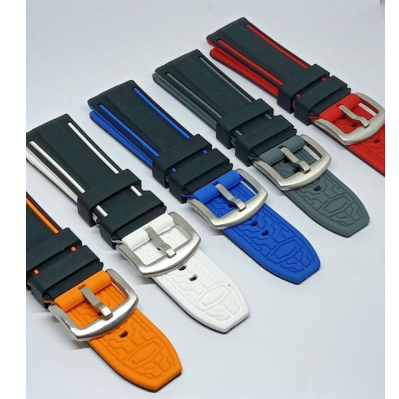 TALI JAM KARET PREMIUM BERQUALITAS / STRAP KARET BAGUS / TALI JAM KARET / STRAP SILIKON JAM TANGAN