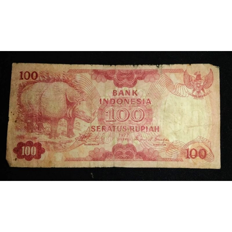 UANGKUNO 100 RUPIAH TAHUN 1977
