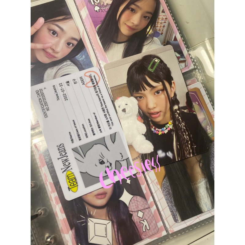 photocard pc weverse ver A hyein boneka hyeinbon id card idc grup newjeans sg23 minji jepit