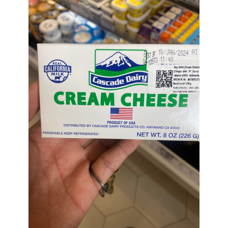 

Creme chese | califonia chese | keju cascade Dairy creme chese 226 grm