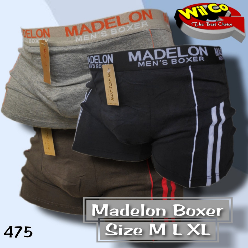 K475 - [Harga Per 1 Potong] CELANA DALAM PRIA CD [BOXER] PRIA PAKAIAN DALAM PRIA MADELON SIZE M - XL