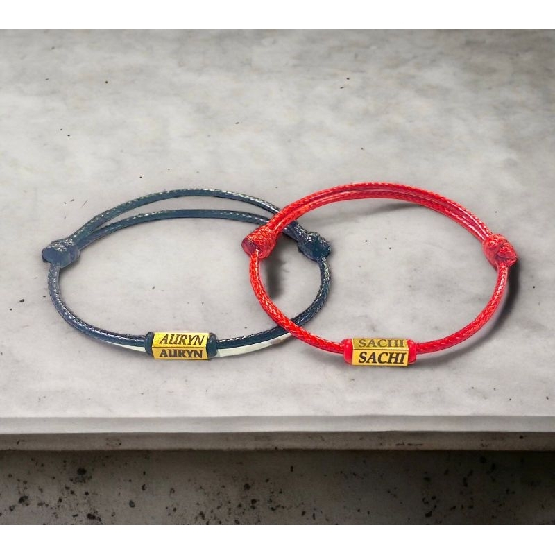 gelang serut titanium grafir namamu