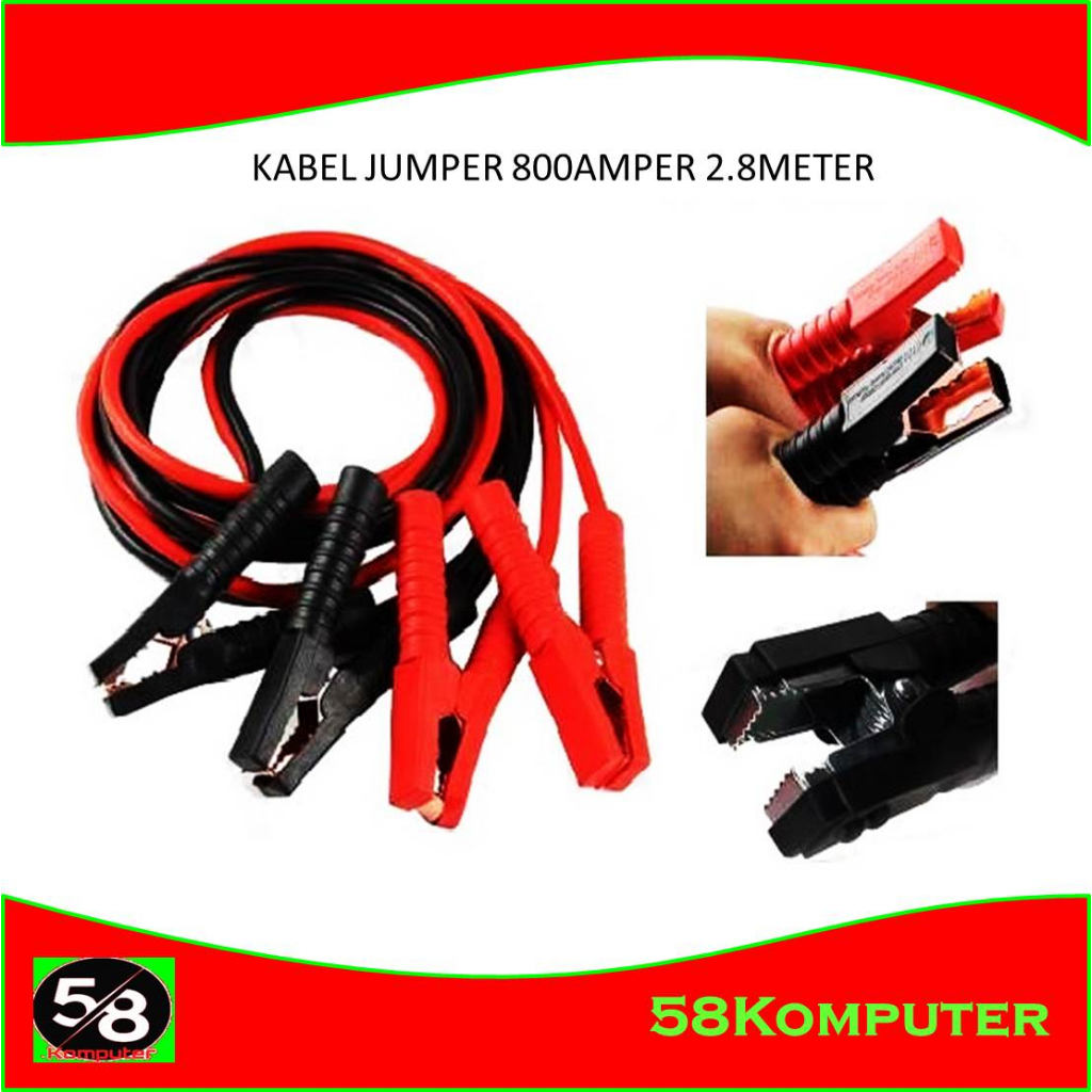 Kabel Jumper Accu Mobil 800 Amp 3 Meter Kabel Starter Jumper Leads 800 Amp 3 Meter Capitan Tembaga