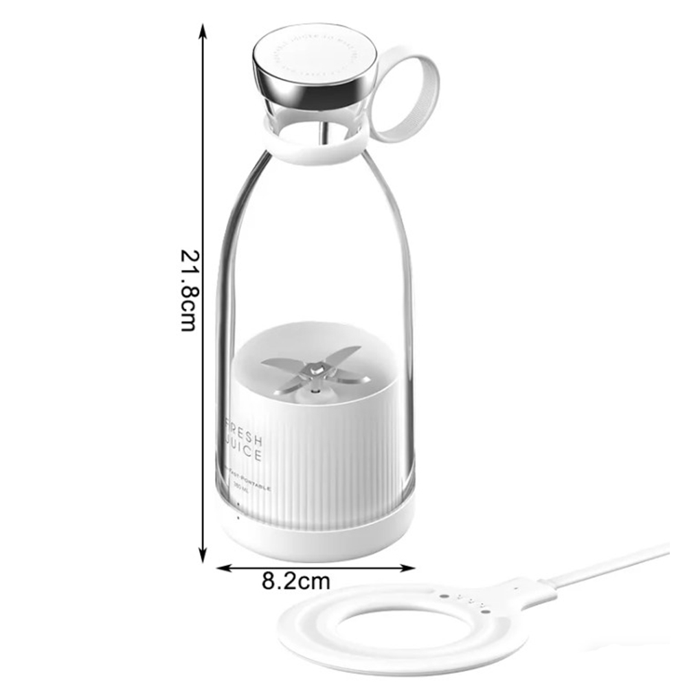 FRESH JUICE Blender Portable Mini Juicer Rechargeable 1400mAh 350ml - 214B - White