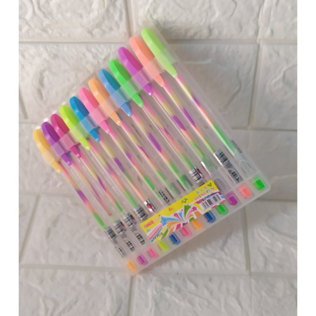 

PULPEN PELANGI, PULPEN RAINBOW 12 PCS