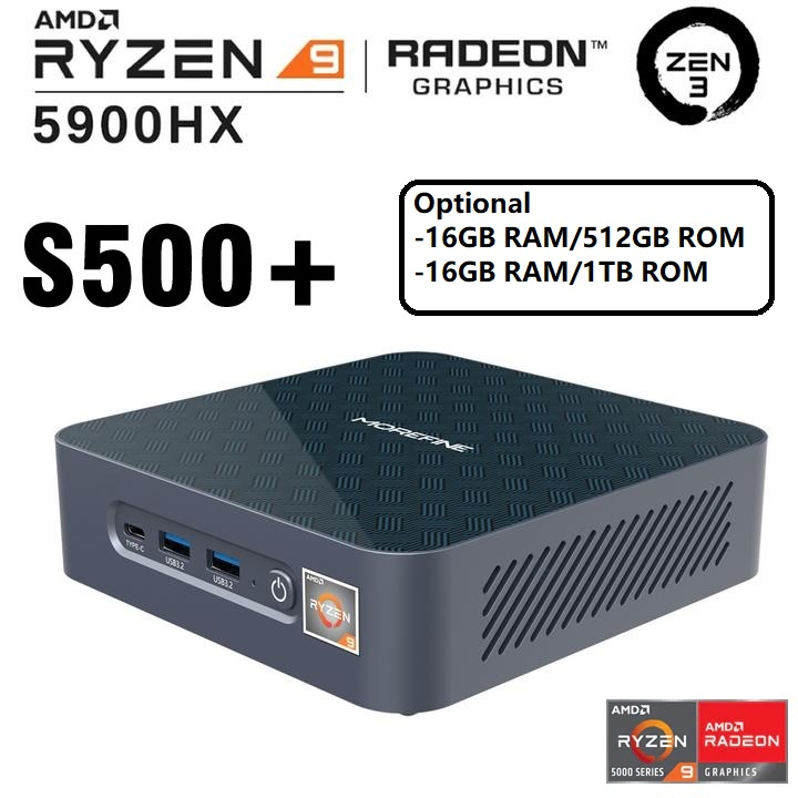 MOREFINE S500+ - AMD Ryzen 9-5900HX MINI PC - Mini PC Berkualitas